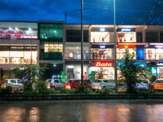 twilight at the shopping complex